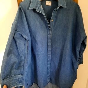 Esby denim button down top